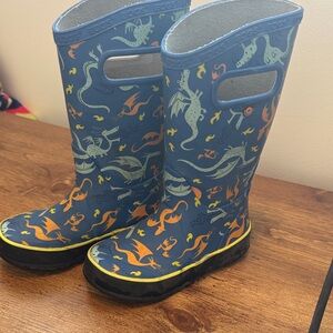Bogs Kids' Blue and Orange Dragon Boots